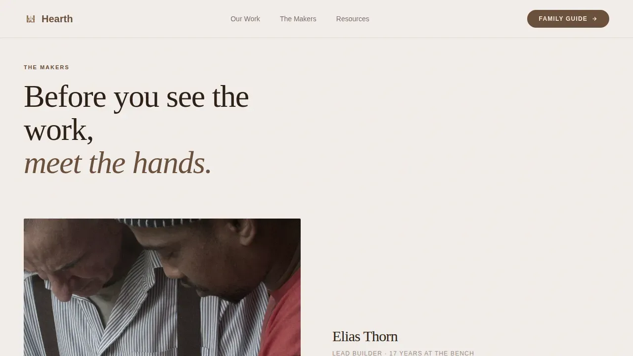 Artisan Casket Crafting Landing Page Template