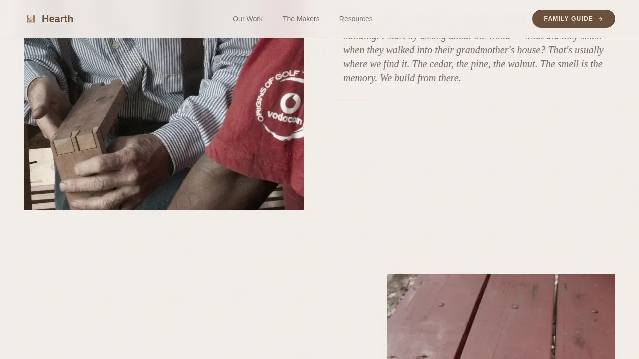 Artisan Casket Crafting Landing Page Template