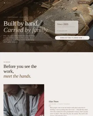 Artisan Casket Crafting Landing Page Template