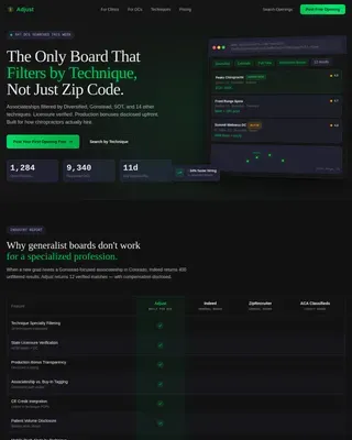 Specialized Chiropractic Careers Landing Page Template