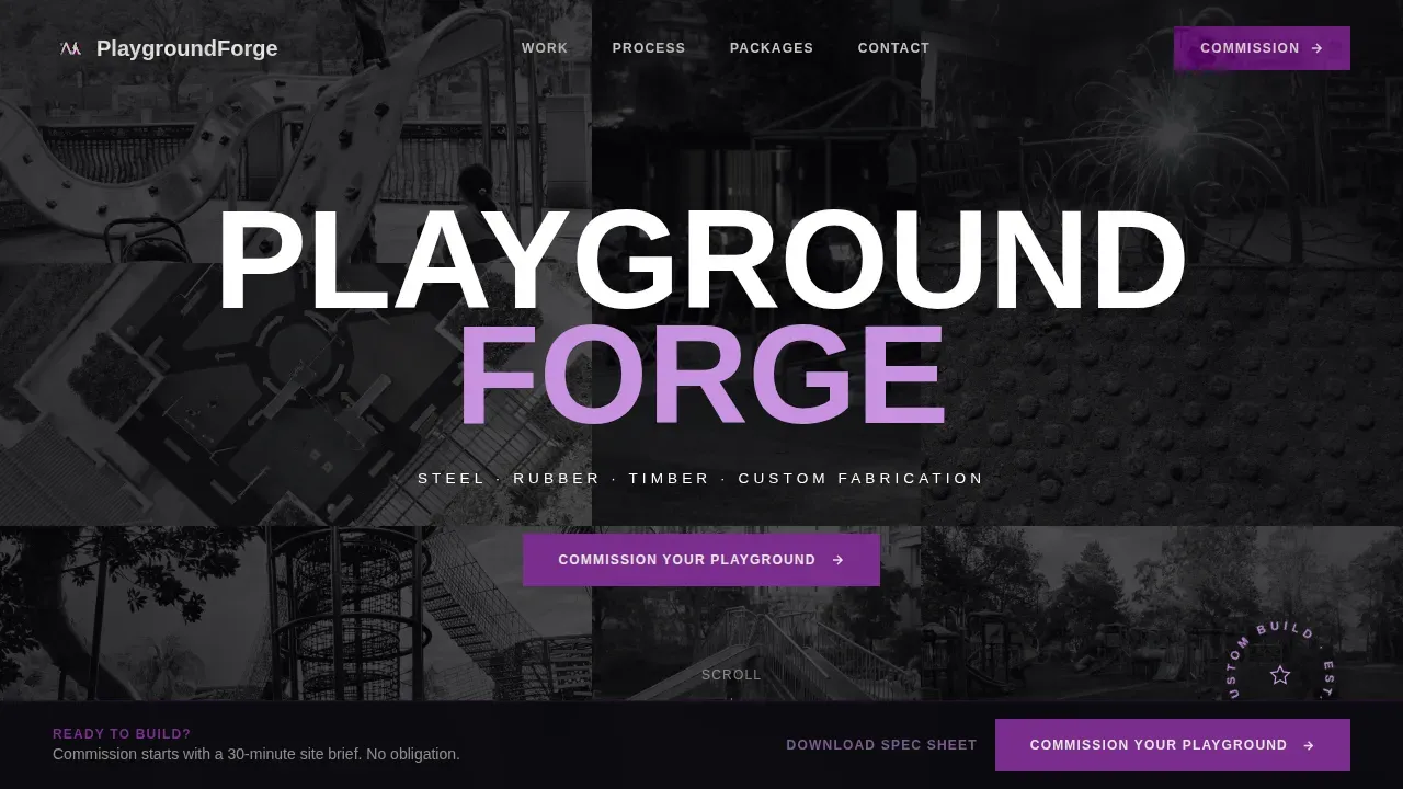 Innovative Play Structure Landing Page Template