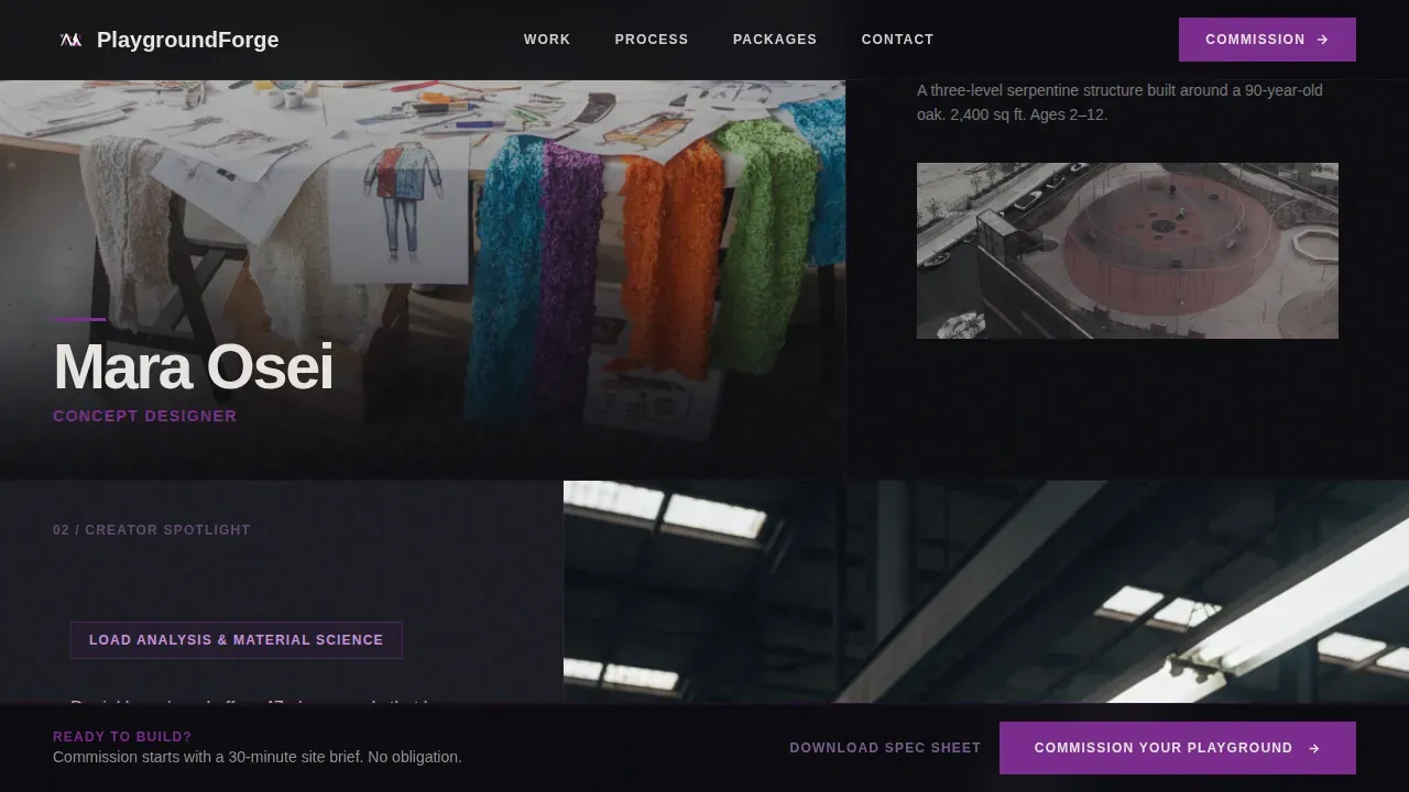 Innovative Play Structure Landing Page Template
