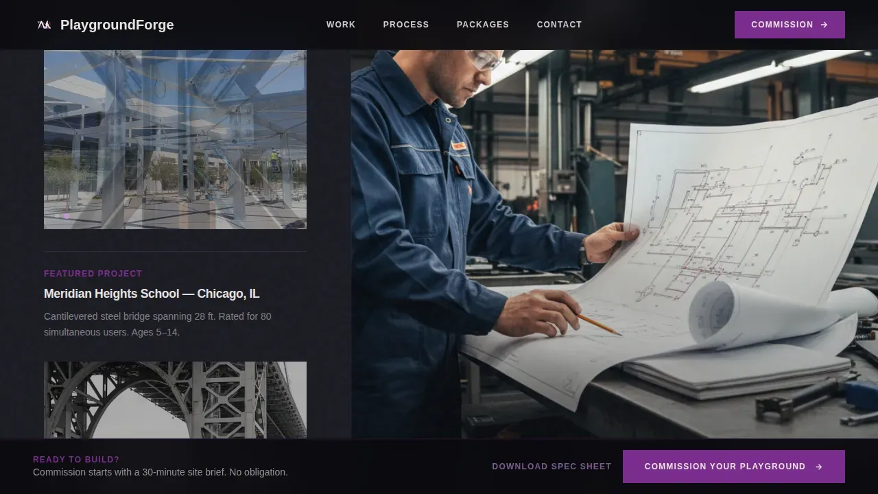 Innovative Play Structure Landing Page Template