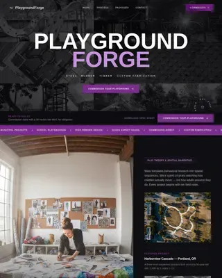 Innovative Play Structure Landing Page Template