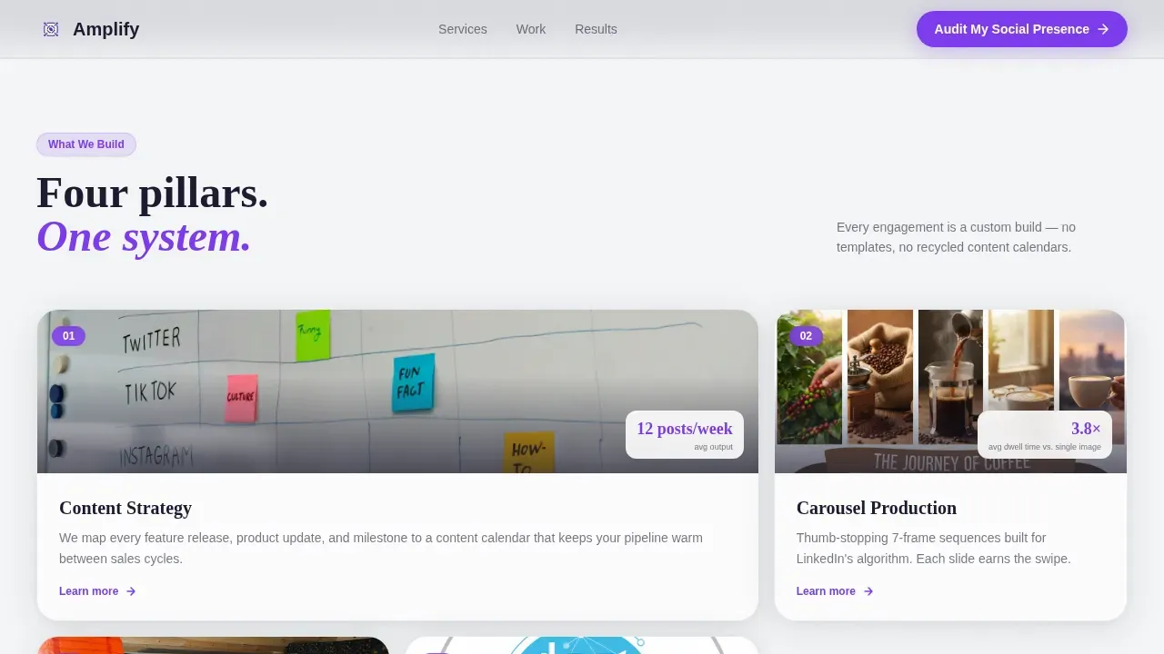 SaaS Social Media Agency Landing Page Template