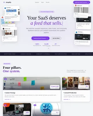 SaaS Social Media Agency Landing Page Template