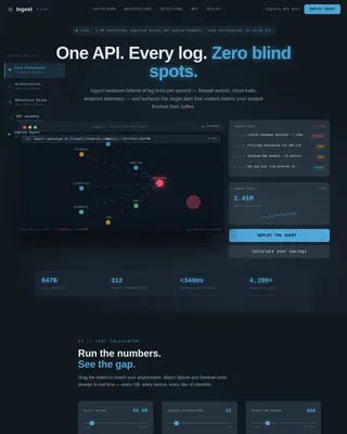 SIEM Landing Page Template | Data Command Hub & Spoke