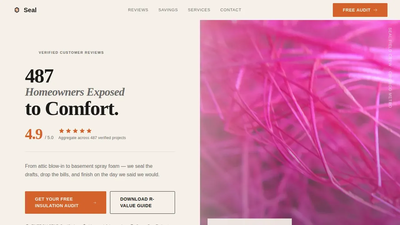 Expert Foam Installation Landing Page Template