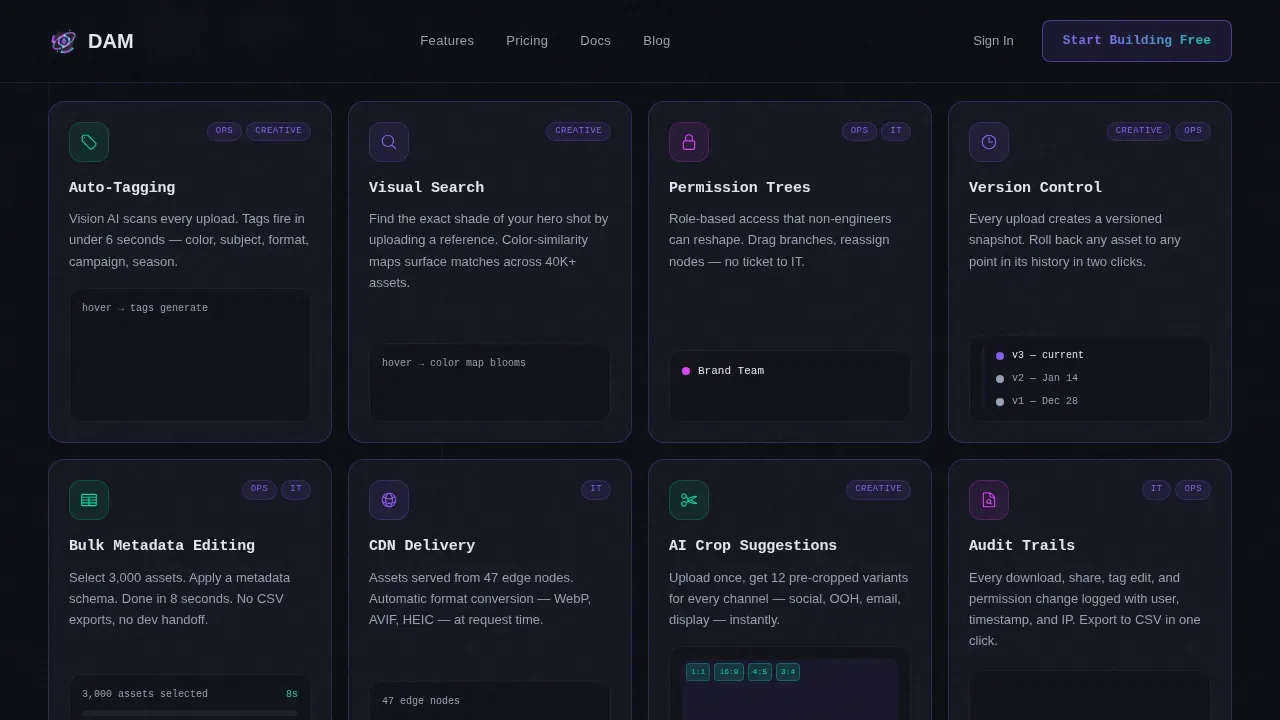 Intelligent Digital Asset Management Landing Page Template