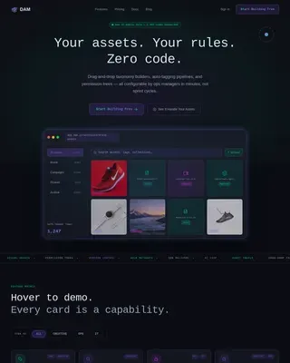 Intelligent Digital Asset Management Landing Page Template