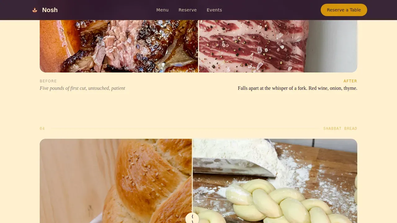Authentic Kosher Dining Landing Page Template