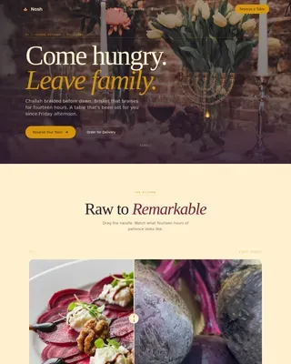 Authentic Kosher Dining Landing Page Template