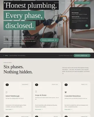 Expert Plumbing Contractor Landing Page Template