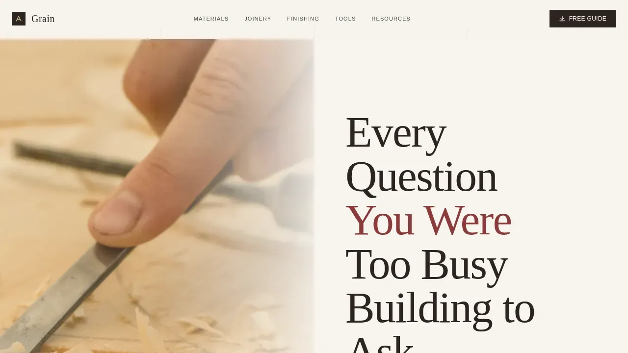Carpenter Blog Website Template