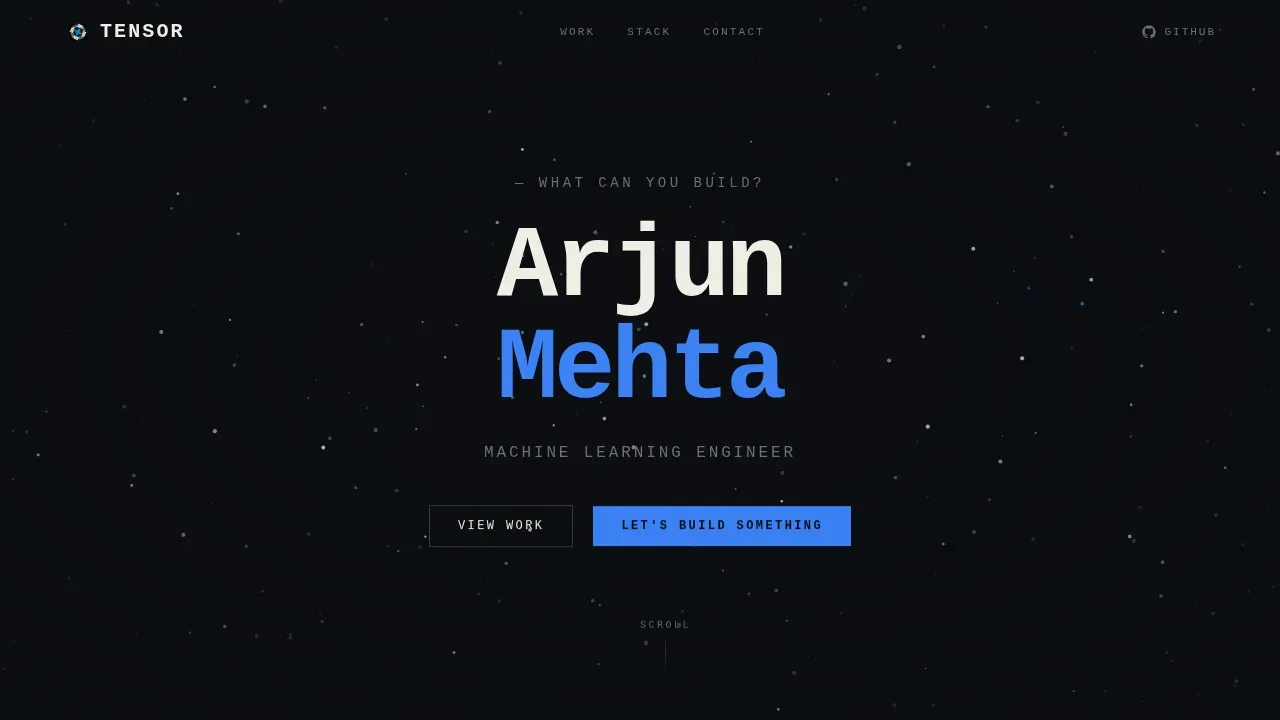 Immersive Data Scientist Portfolio Website Template