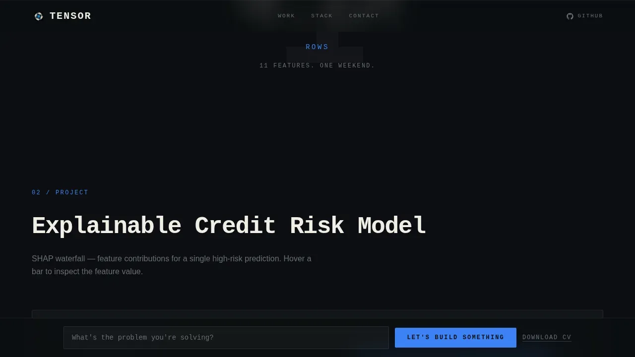 Immersive Data Scientist Portfolio Website Template