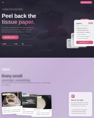 Delightful Science Subscription Landing Page Template