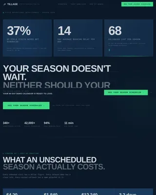Smart Agriculture Scheduling Landing Page Template