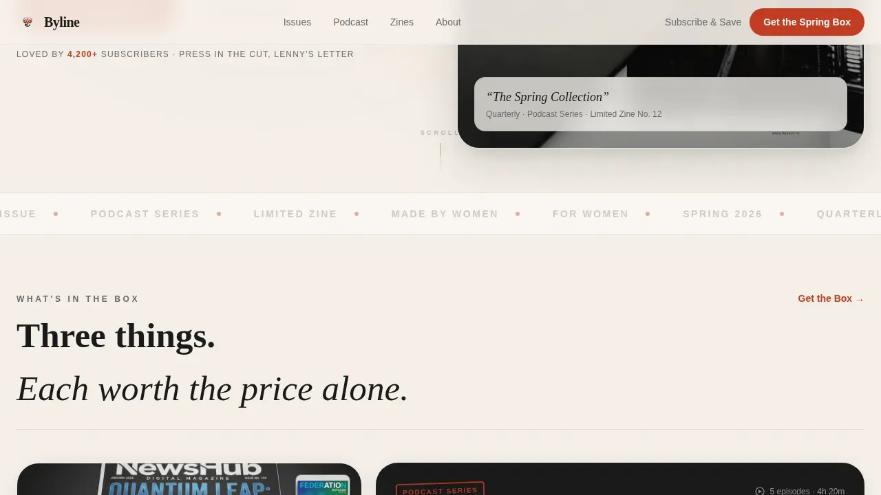 Bold Women-Owned Media Landing Page Template