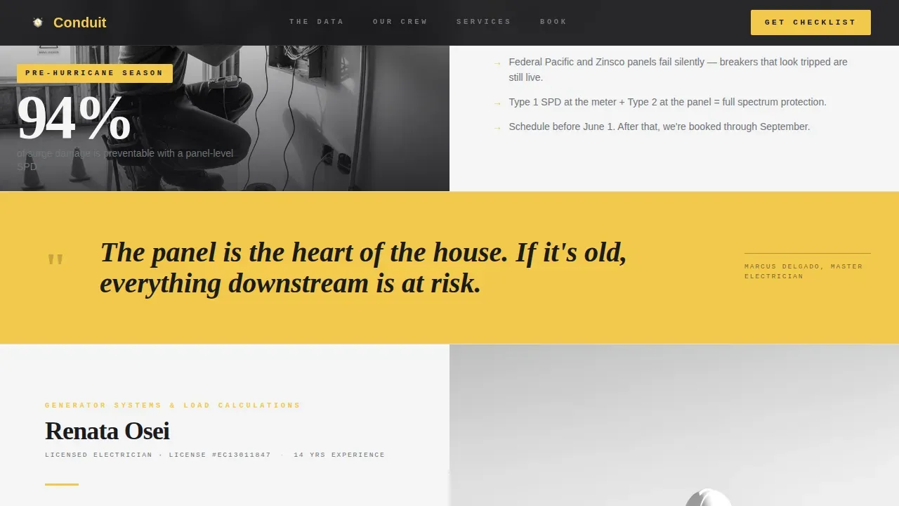 Smart Electrician Promotion Landing Page Template