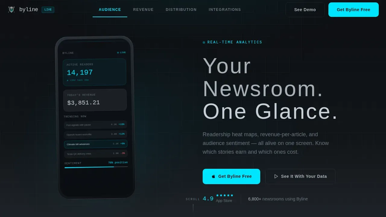 Instant Analytics Mobile App Landing Page Template