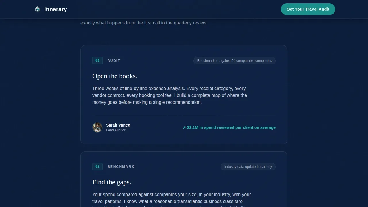 Expert Corporate Travel Consultant Landing Page Template