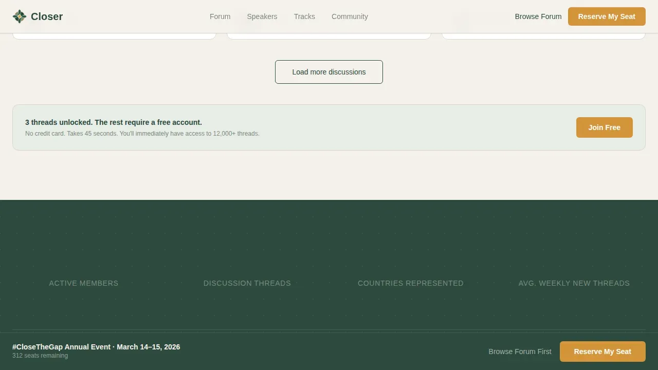 Community Sales Professional Network Landing Page Template