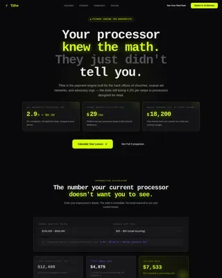 Secure Charitable Giving Platform Landing Page Template