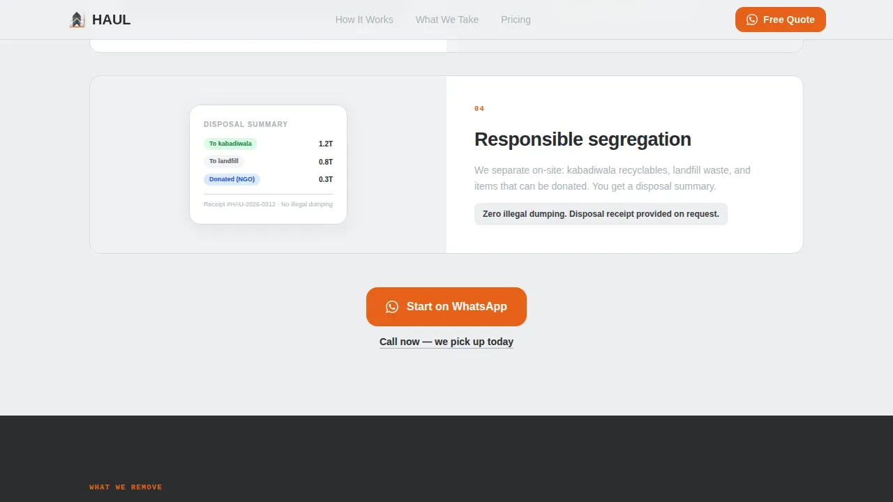 Industrial Junk Removal | Free Website Template | Rocket