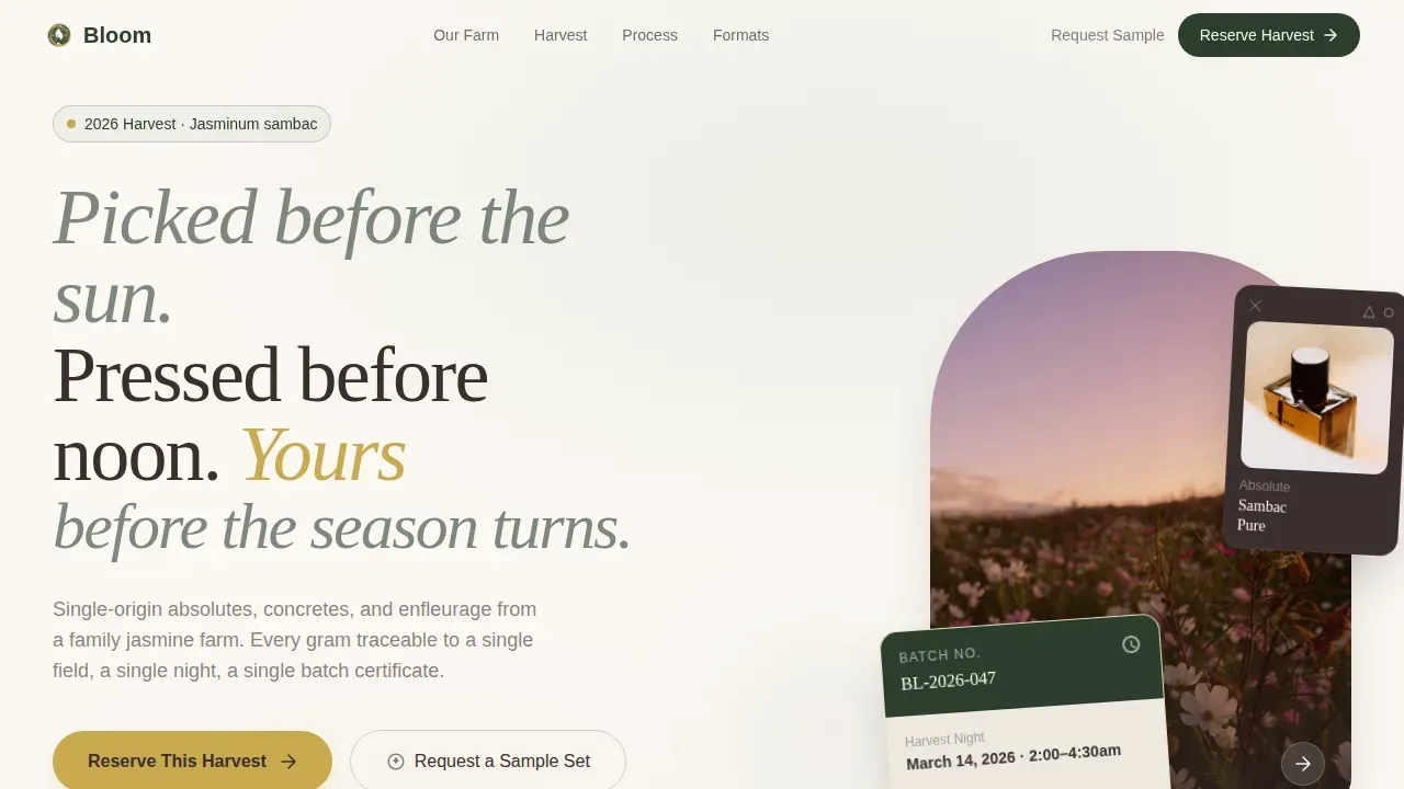 Specialty Farming Professional Website Template