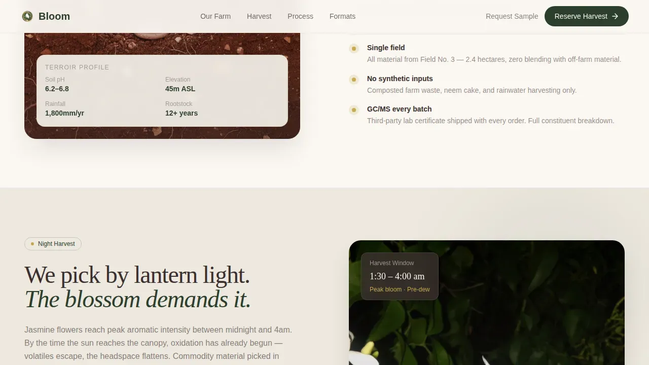 Specialty Farming Professional Website Template