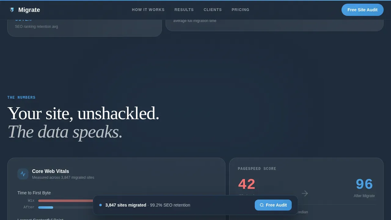 Seamless Platform Conversion | Free Website Template | Rocket