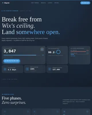 Seamless Platform Conversion | Free Website Template | Rocket