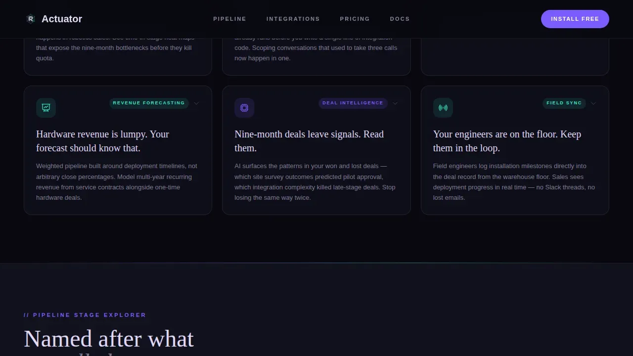 Advanced Robotics Revenue Pipeline Landing Page Template