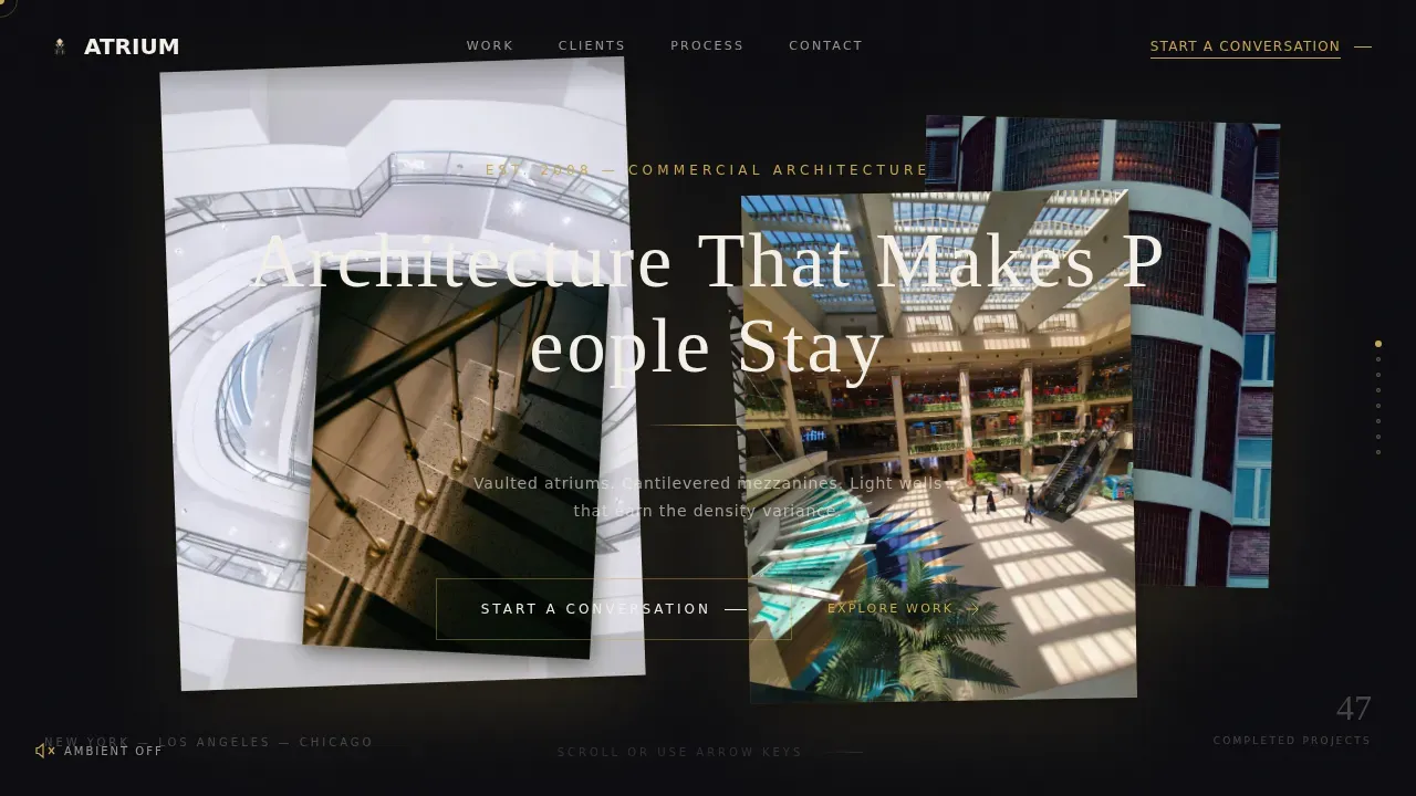 Elegant Mall Architecture Showcase Landing Page Template