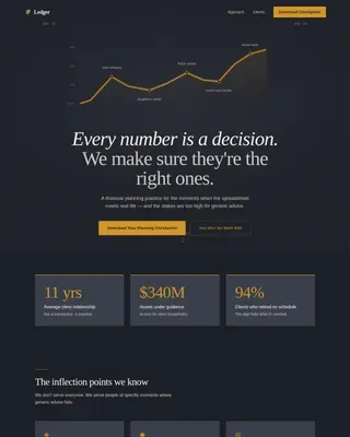 Premium Wealth Advisor Platform Landing Page Template