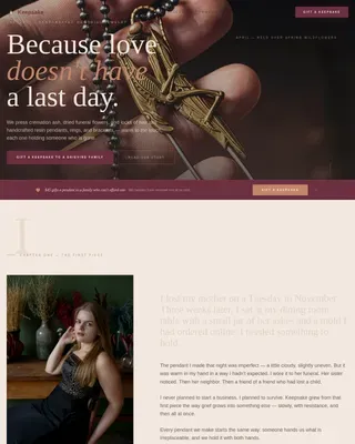 Artisan Tribute Jewelry Collection Landing Page Template
