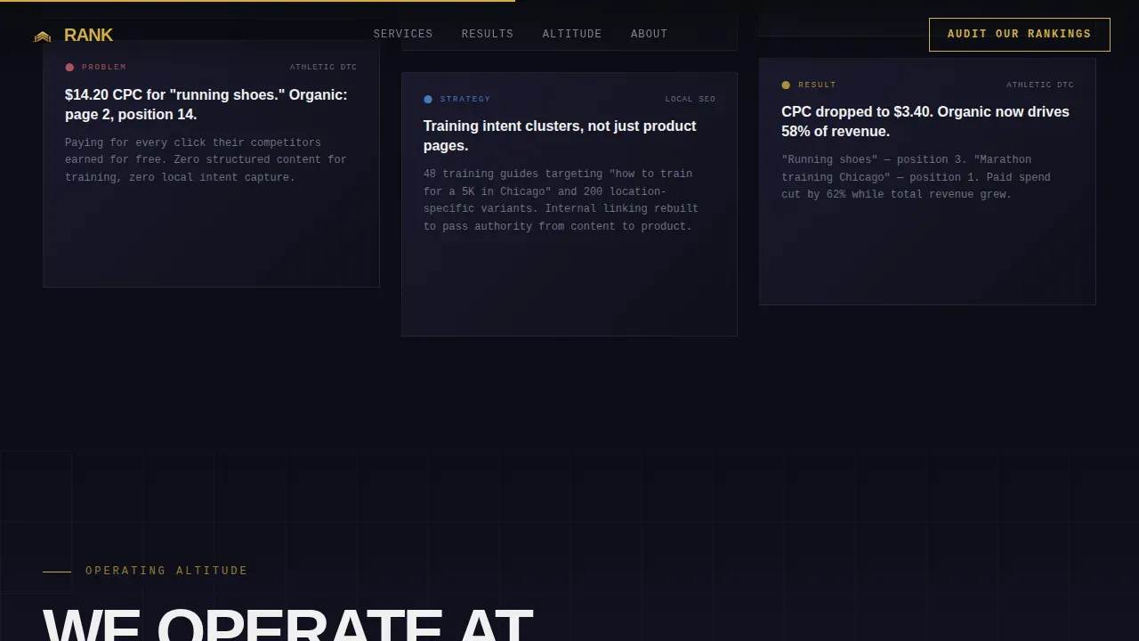 Fierce Athletic Search Strategy Landing Page Template