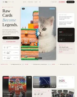Elite Sports Memorabilia Landing Page Template