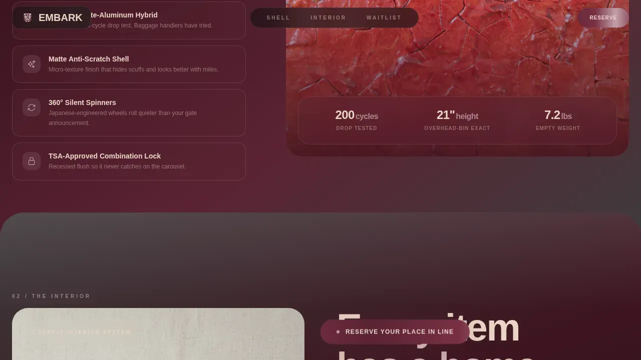 Complete Bag & Luggage Brand Pre-Launch & Coming Soon Website Template