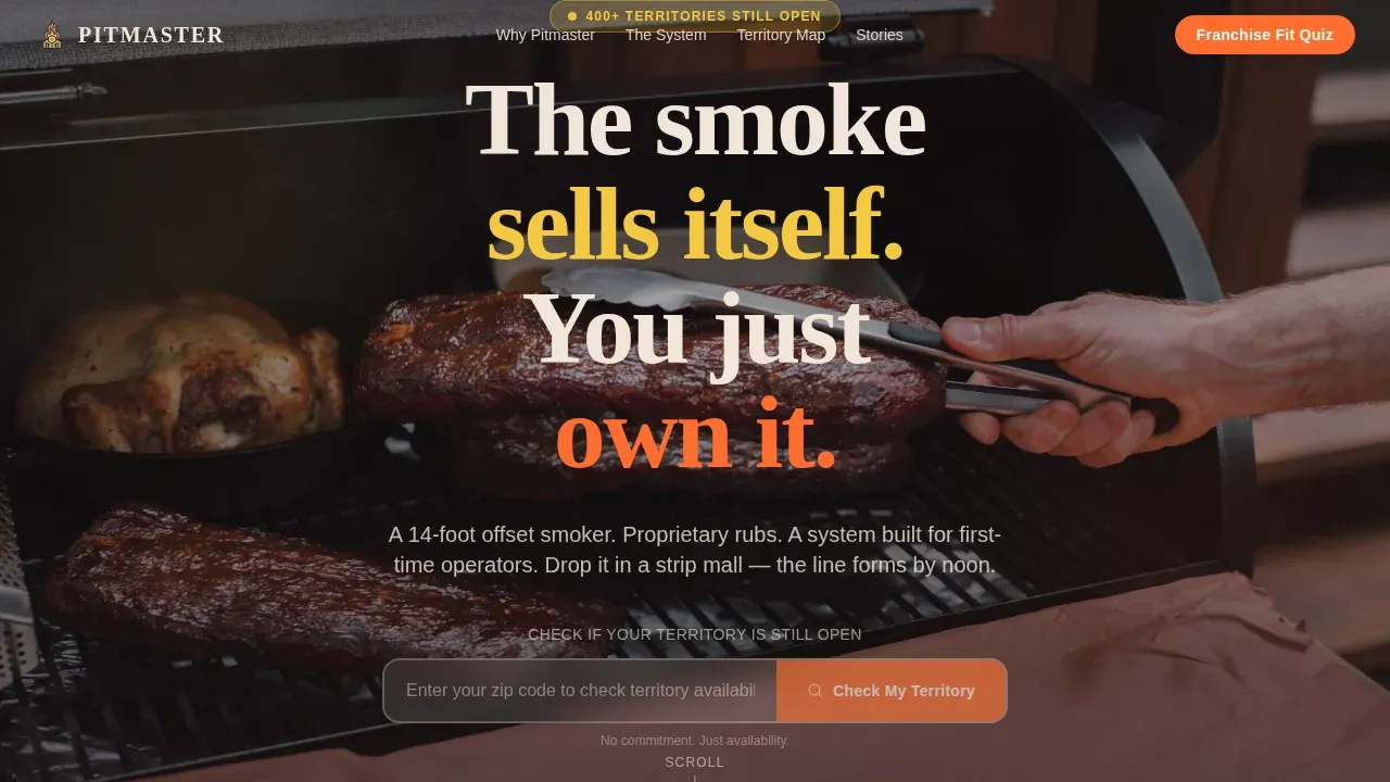 BBQ Franchise Opportunity Landing Page Template
