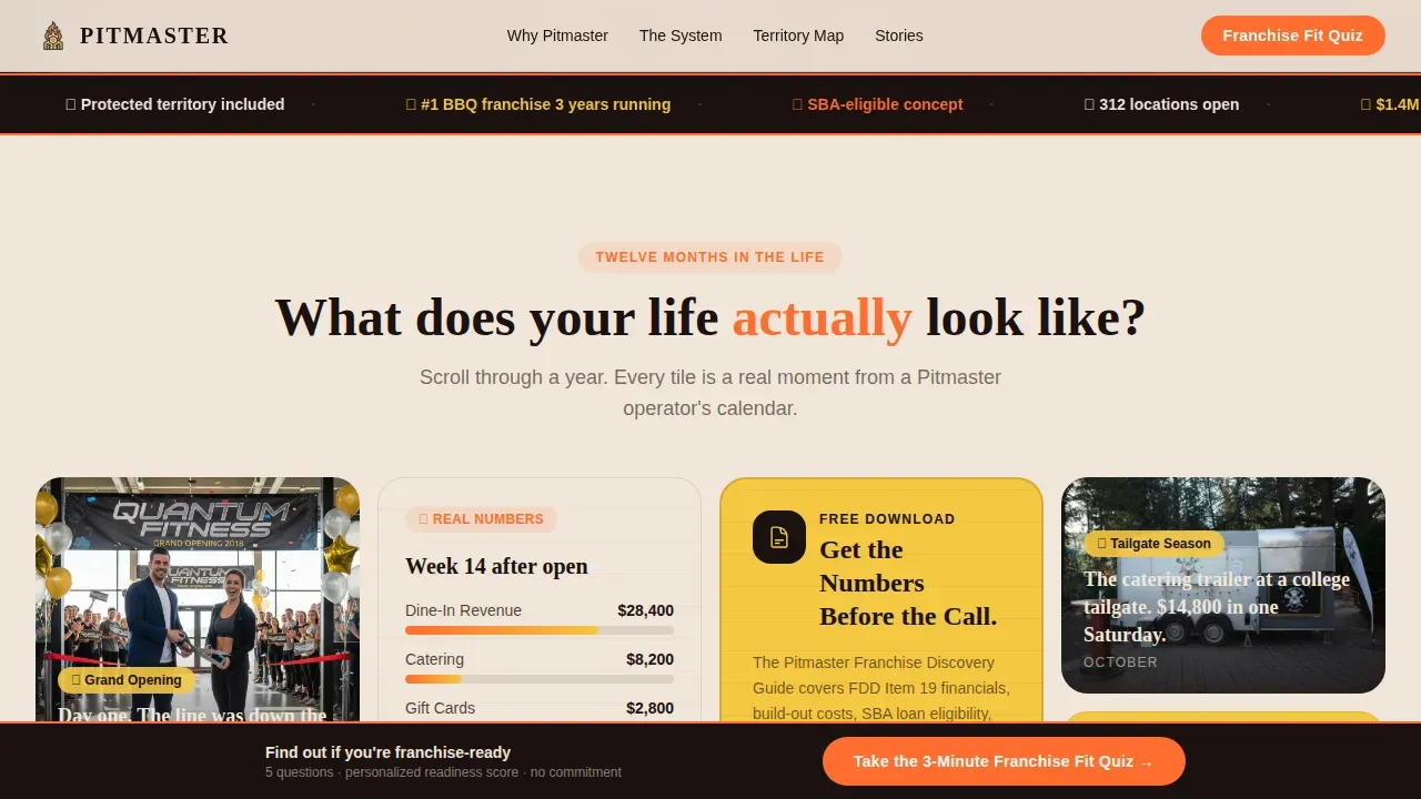 BBQ Franchise Opportunity Landing Page Template