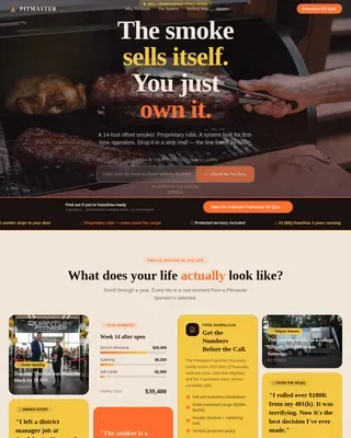 BBQ Franchise Opportunity Landing Page Template