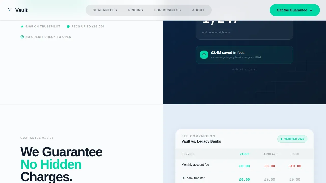 Trust Fintech Banking Landing Page Template