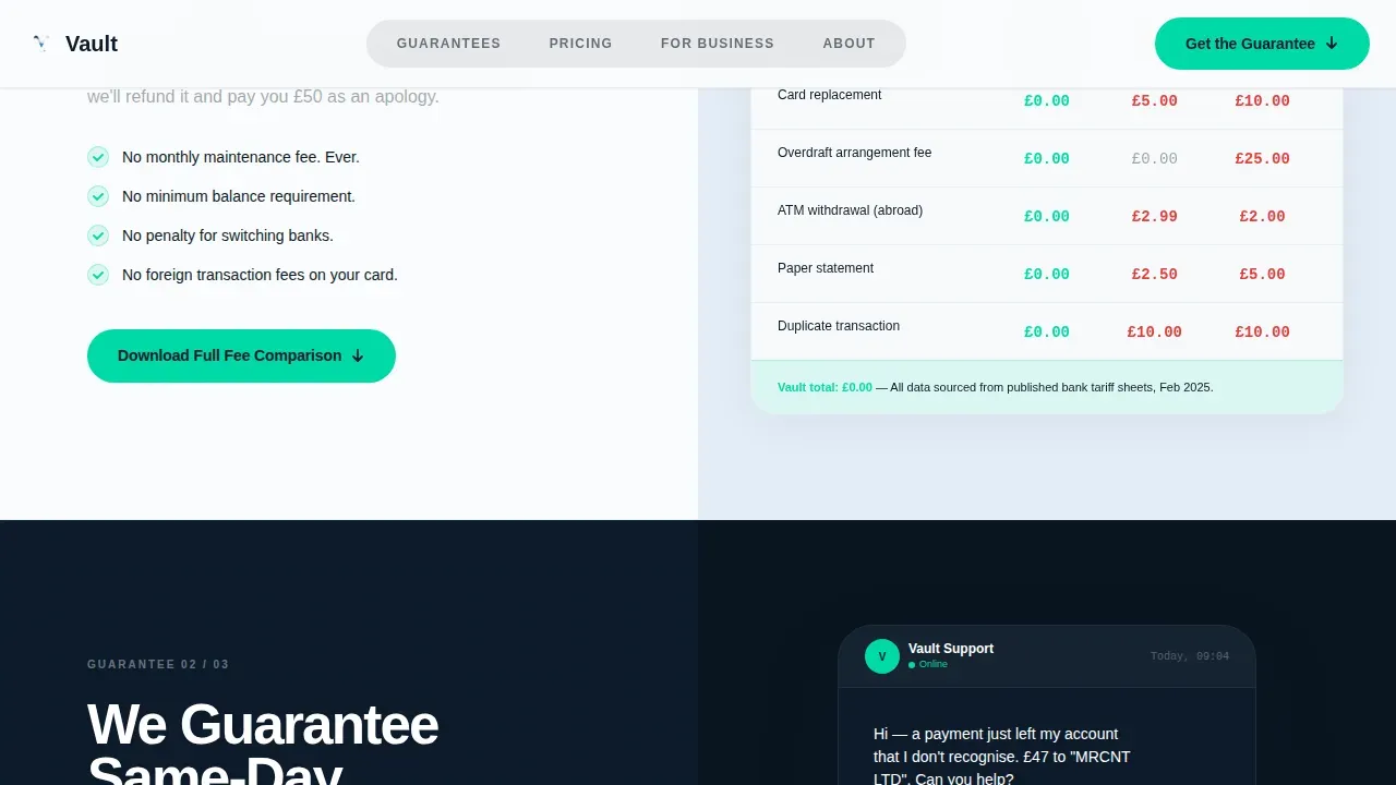 Trust Fintech Banking Landing Page Template