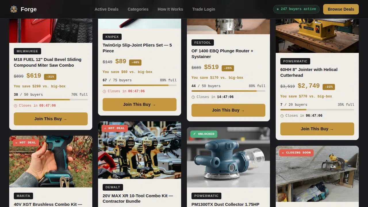 Bulk Hardware Marketplace Landing Page Template