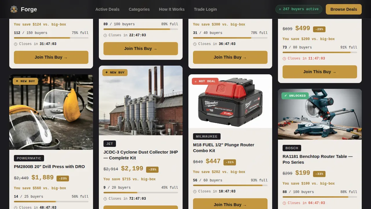 Bulk Hardware Marketplace Landing Page Template
