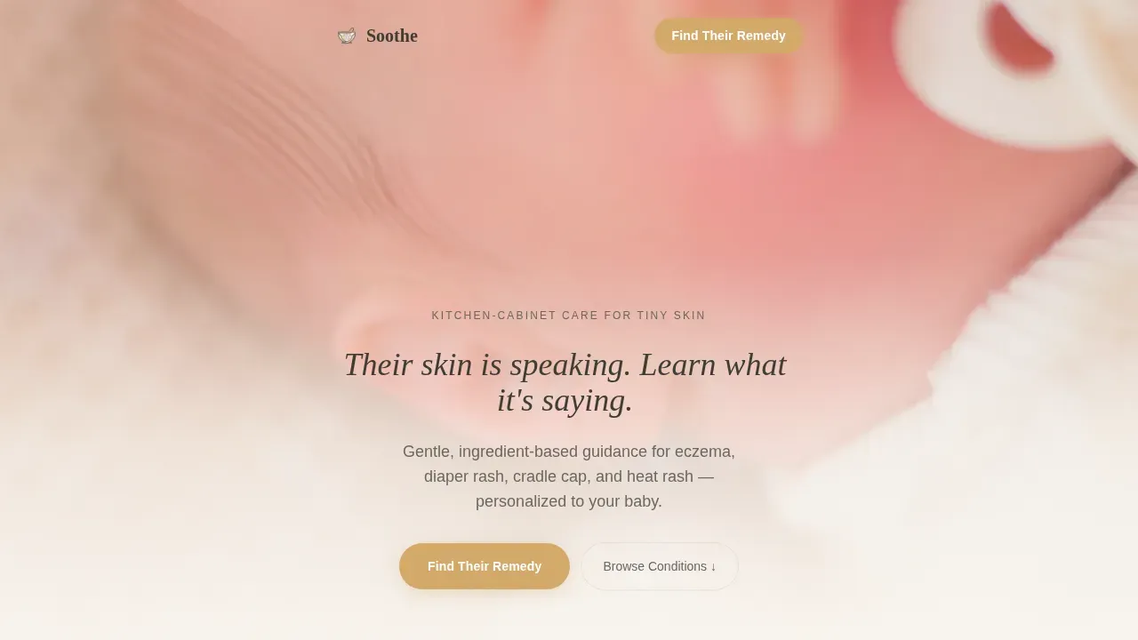 Soothing Infant Skincare | Free Website Template | Rocket