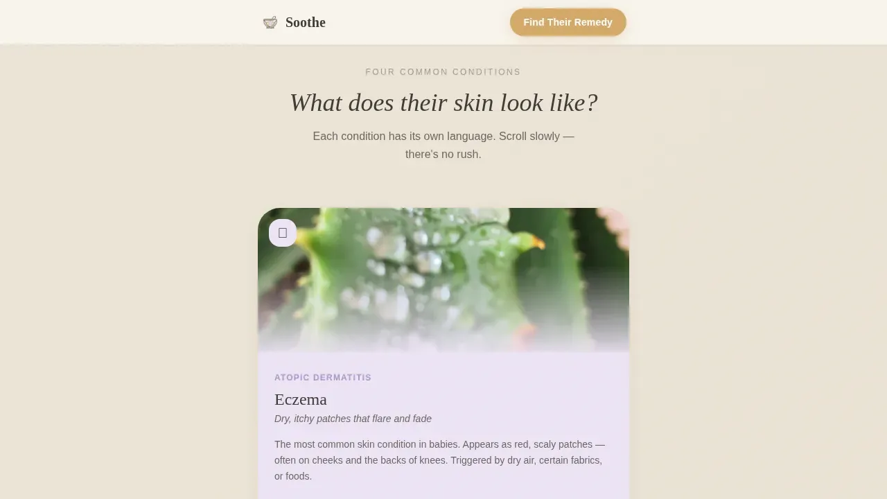 Soothing Infant Skincare | Free Website Template | Rocket