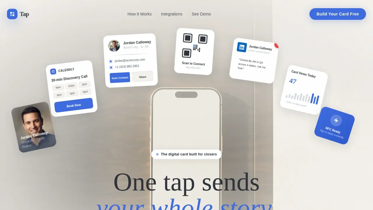 Executive Digital Card Landing Page Template